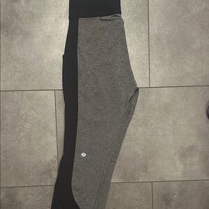 Lululemon Gray and Black Leggings